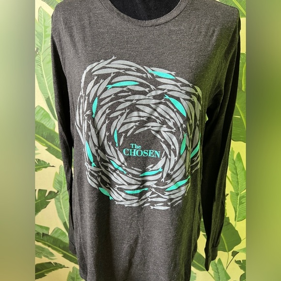 The Chosen Womens Black Against the current long sleeve Crewneck top Large - Picture 2 of 6